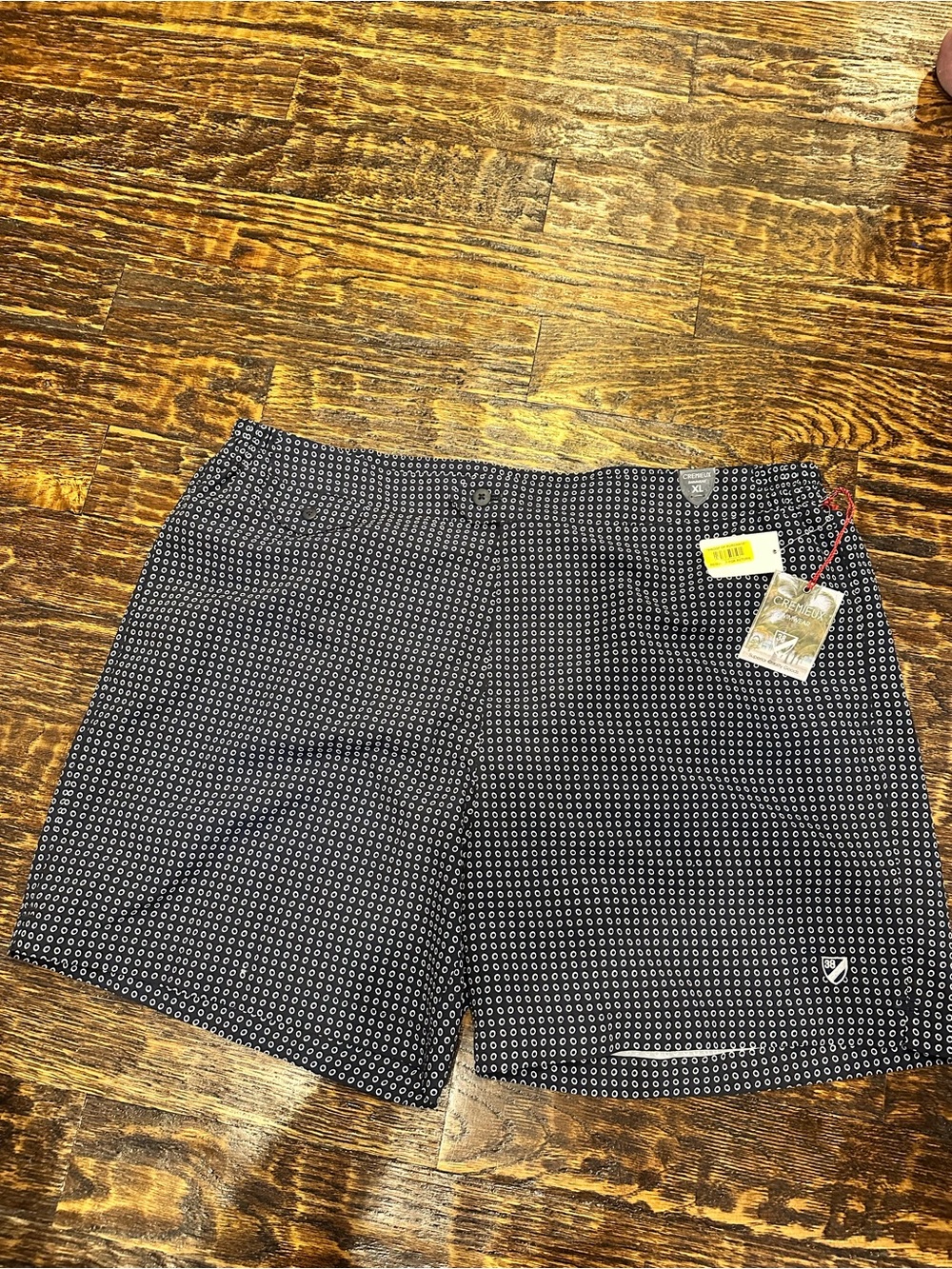 Daniel Cremieux Black Micro-Pattern Swim Shorts